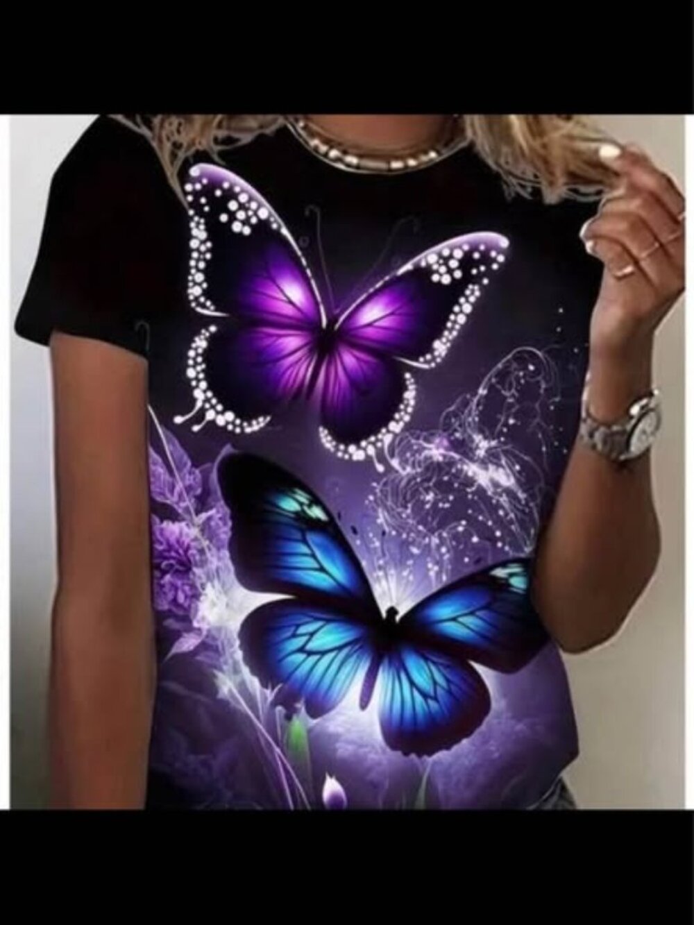 Ladies small Butterfly print shirt 10.00